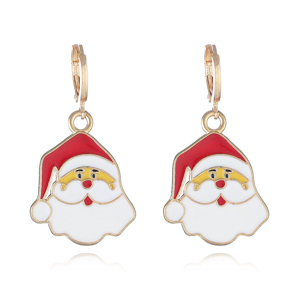 Wholesale Cartoon  Christmas Tree Earrings