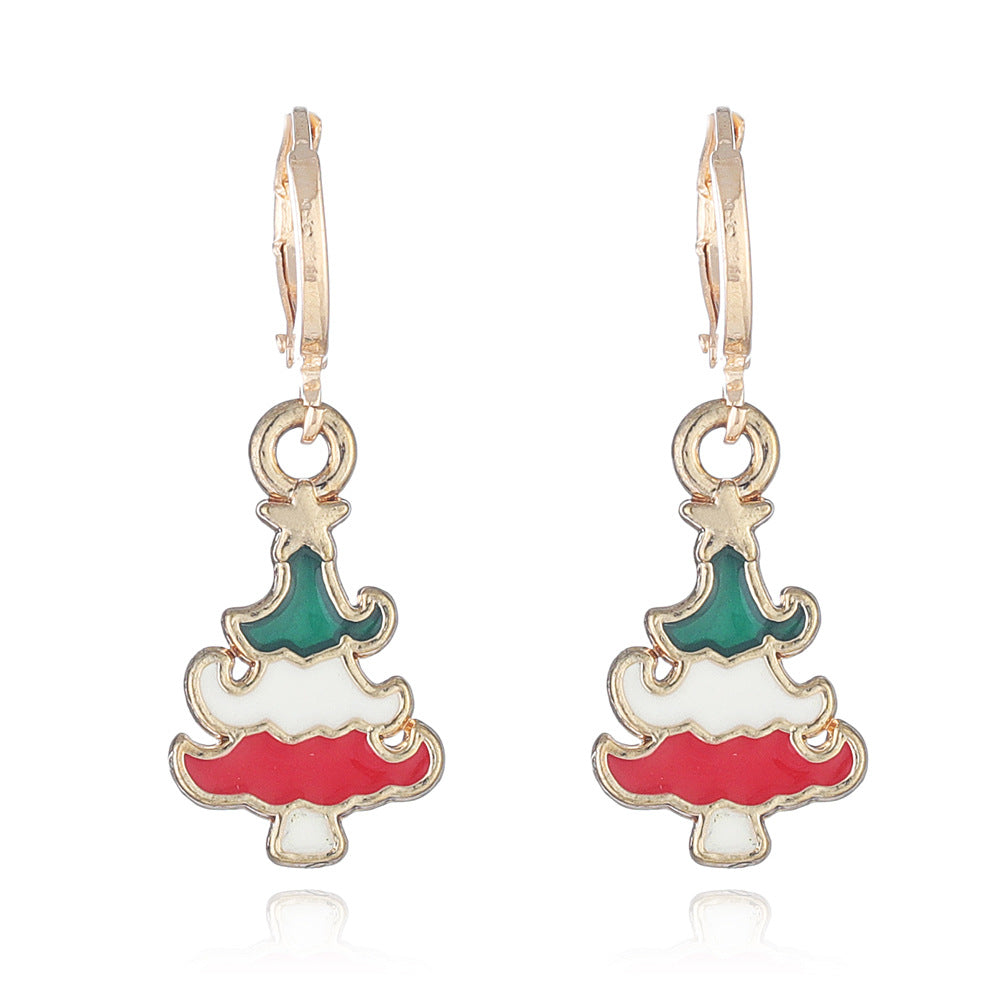 Wholesale Cartoon  Christmas Tree Earrings
