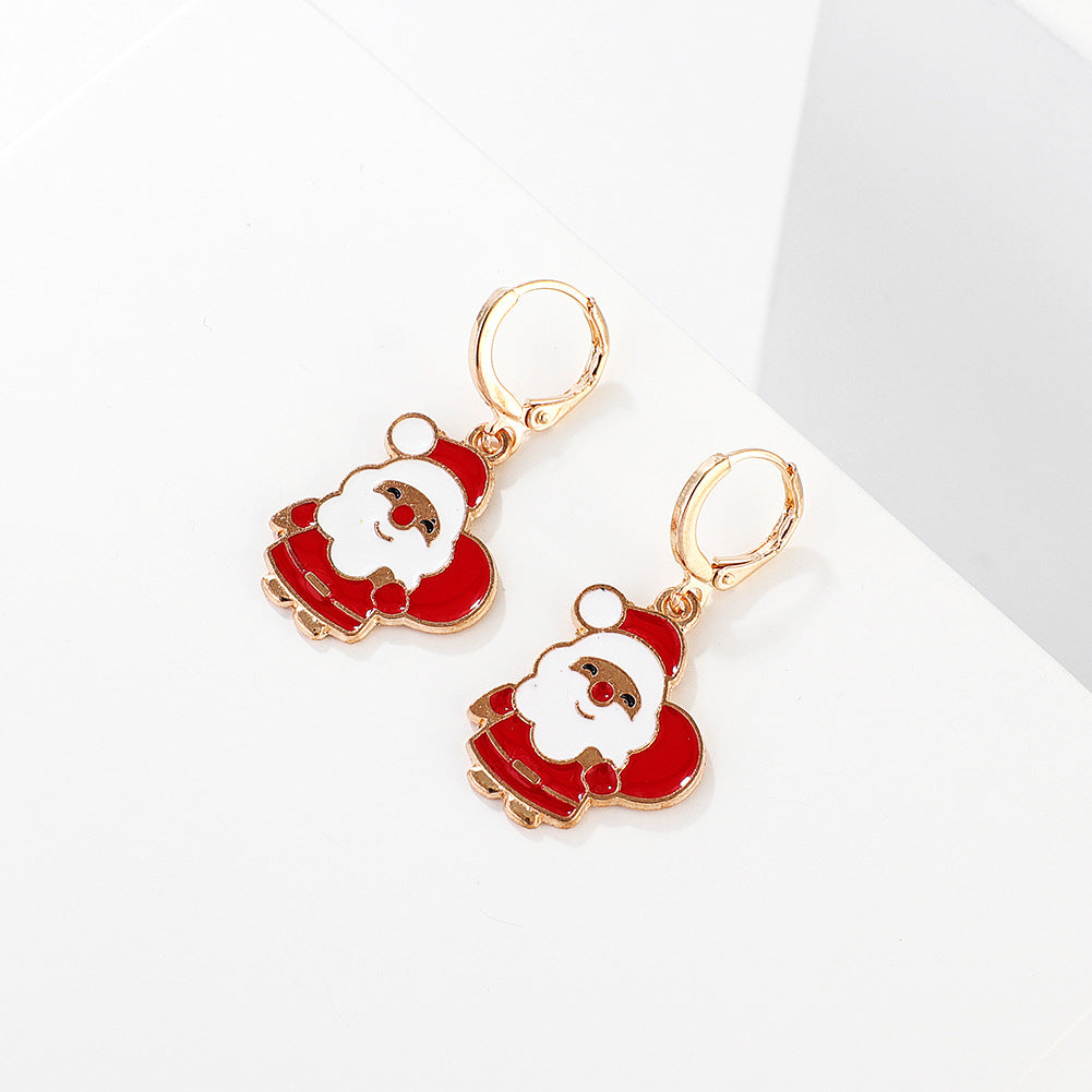 Wholesale Cartoon  Christmas Tree Earrings