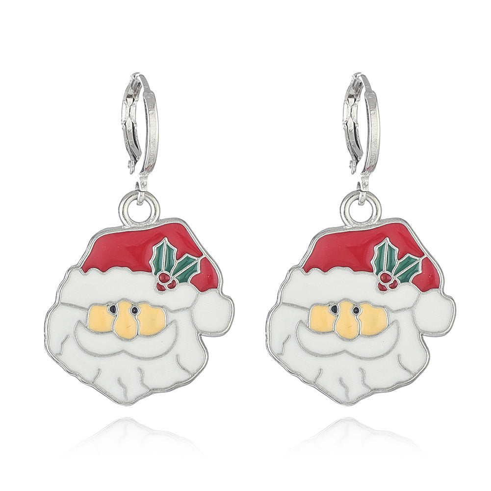 Wholesale Cartoon  Christmas Tree Earrings