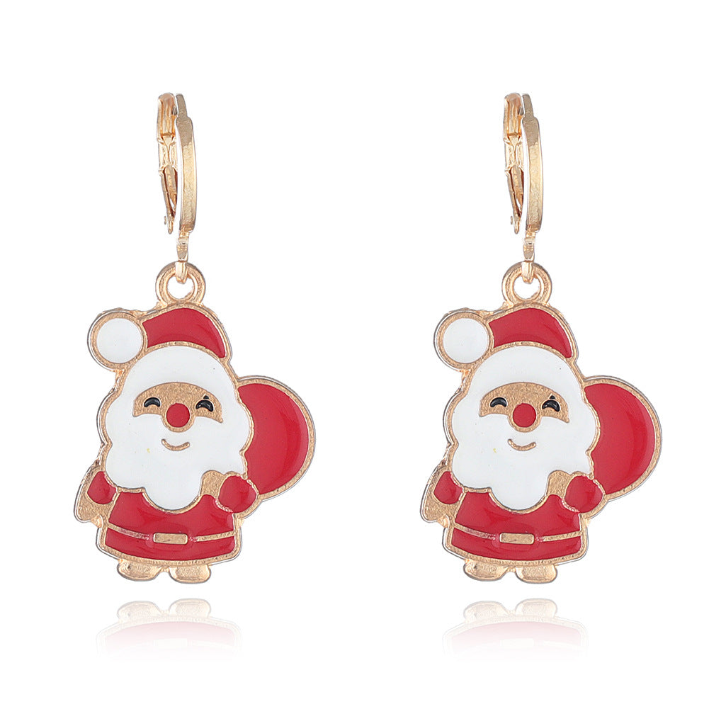 Wholesale Cartoon  Christmas Tree Earrings