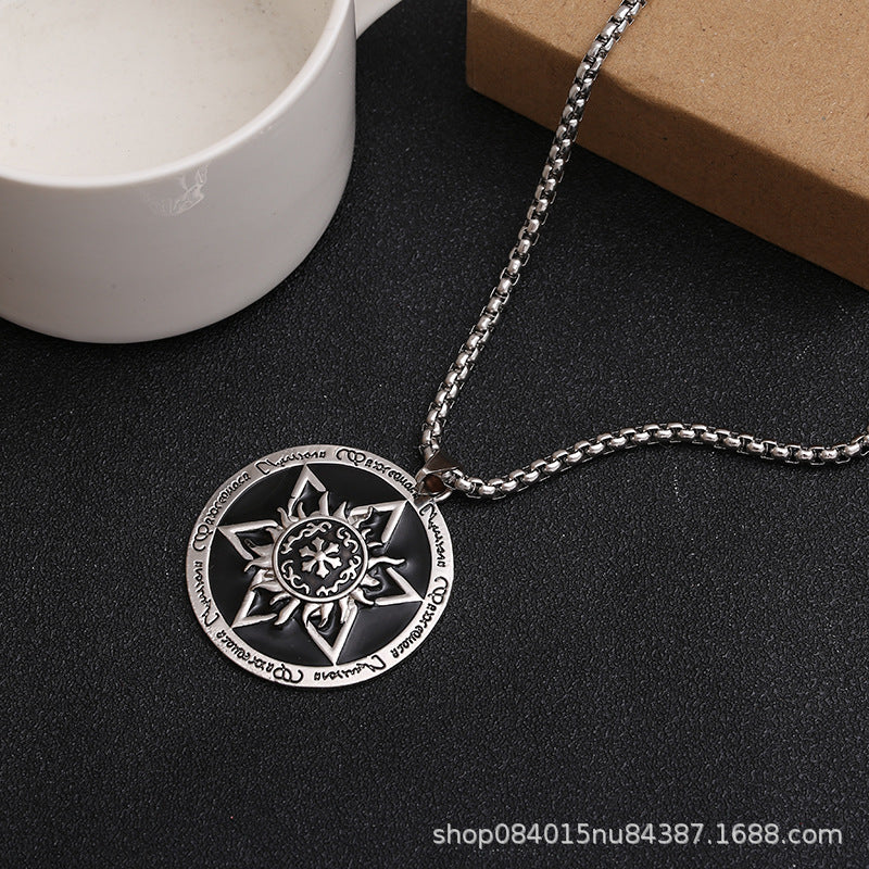 Wholesale Vintage Titanium Steel Hip Hop Necklace Sweater Chain Long Necklace ACC-NE-BYJY007