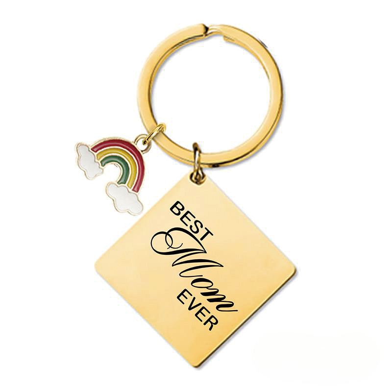 Wholesale Mother's Day Gift Metal Square Keychain ACC-KC-Ganggu007