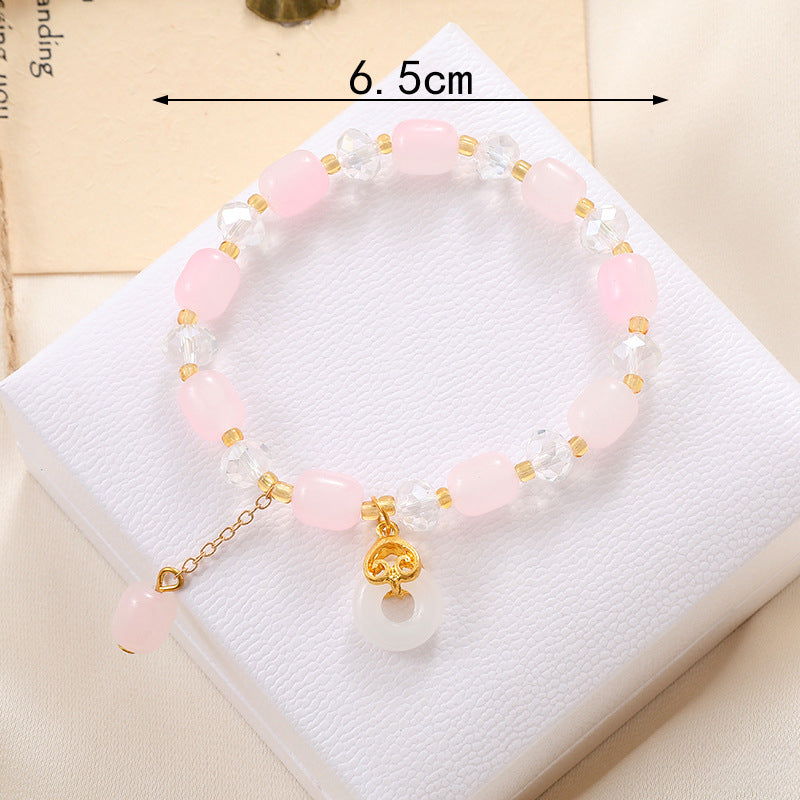 Wholesale Lily of The Valley Crystal Glass Beaded Bracelet ACC-BT-YiL001