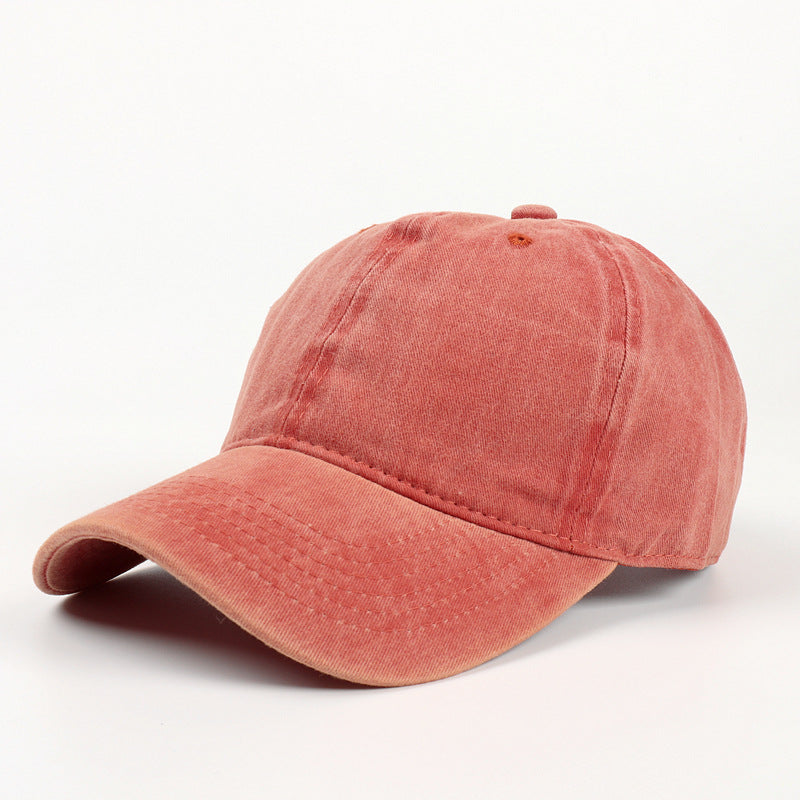 Wholesale Cotton Washed Baseball Cap Distressed Soft Top Hat Curved Brim Solid Color Cap ACC-HT-LueLan015