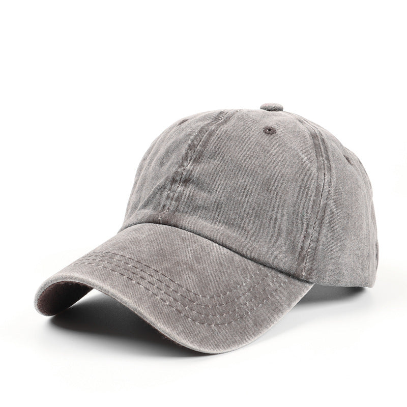 Wholesale Cotton Washed Baseball Cap Distressed Soft Top Hat Curved Brim Solid Color Cap ACC-HT-LueLan015