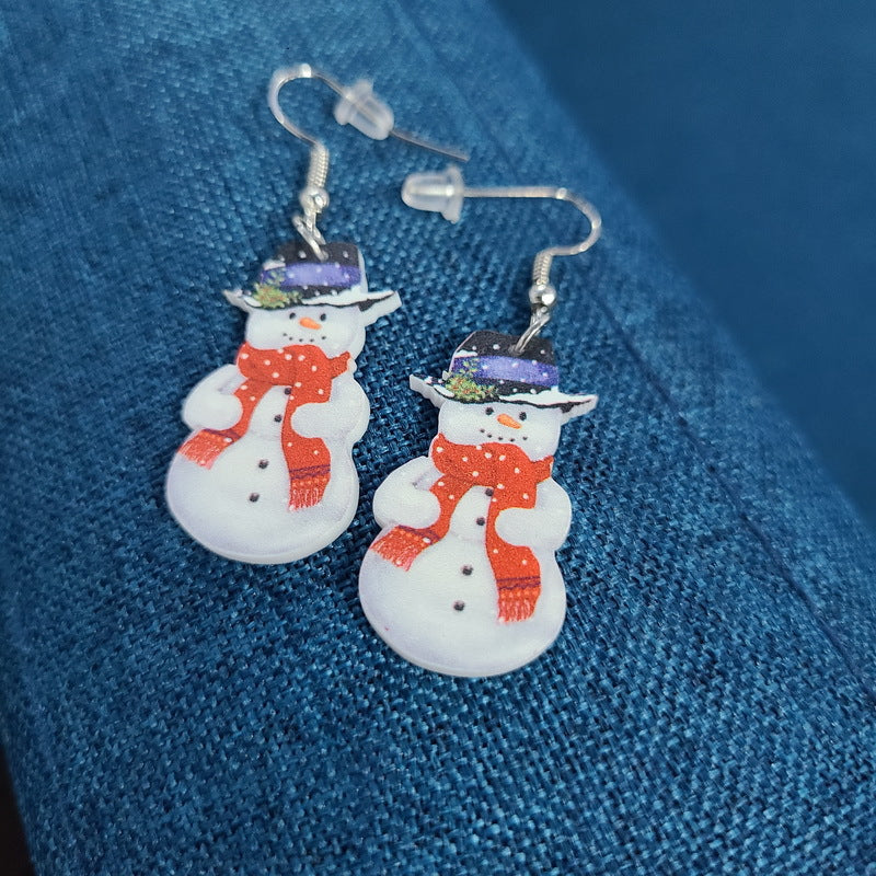 Wholesale  Santa Candy House Earrings Christmas Acrylic Earrings