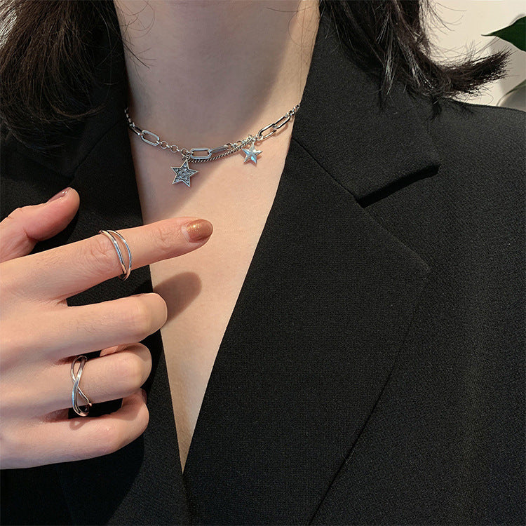 Wholesale 925 Sterling Silver Thai Silver Necklace Vintage Sweater Chain Clavicle Chain Choker Necklace Vintage ACC-NE-Wanshen003