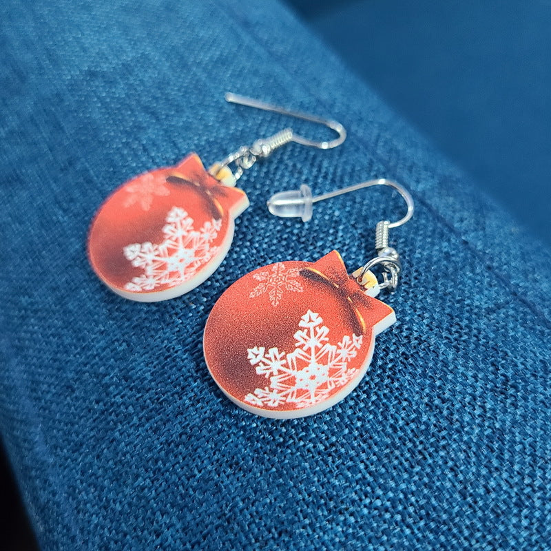 Wholesale  Santa Candy House Earrings Christmas Acrylic Earrings