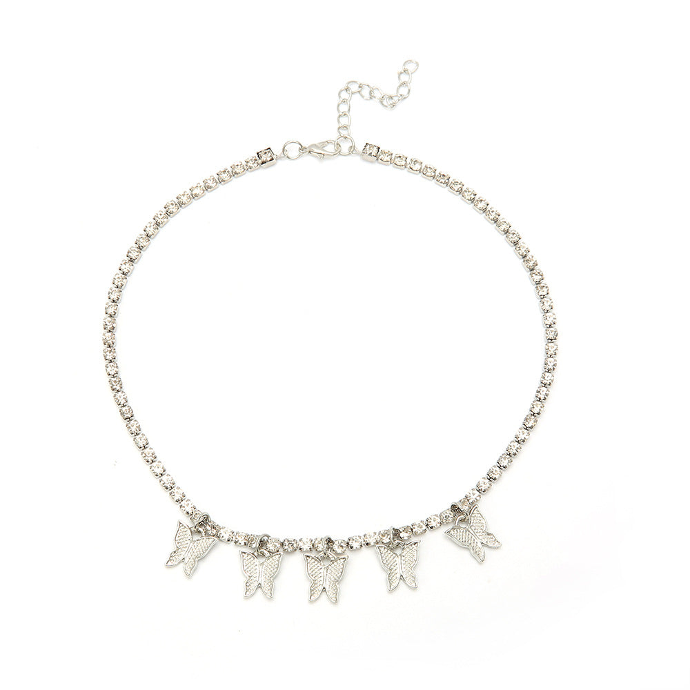 Wholesale Alloy Diamond Butterfly Necklace ACC-NE-KeRen001