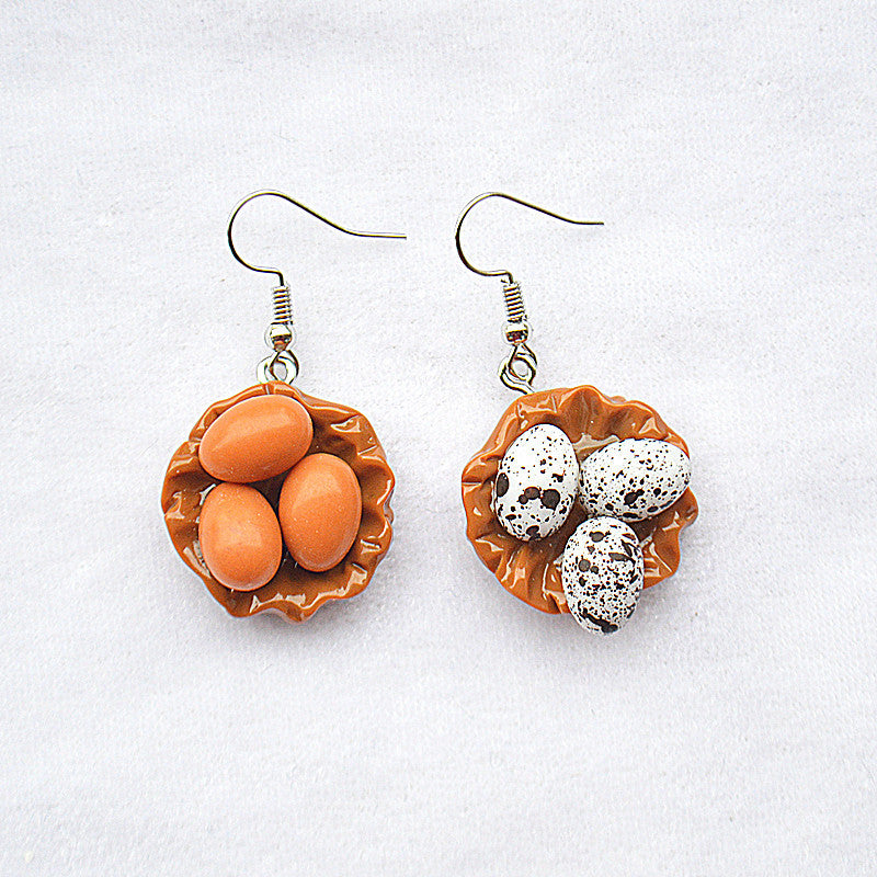Wholesale Children's Fun Creative Chicken Eggs Three-dimensional Cute Earrings ACC-ES-XN033