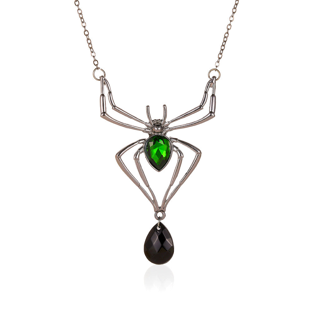 Wholesale   Design Jewelry Set - Retro Green Alloy Necklace Earrings Ring Party Jewelry Accessory