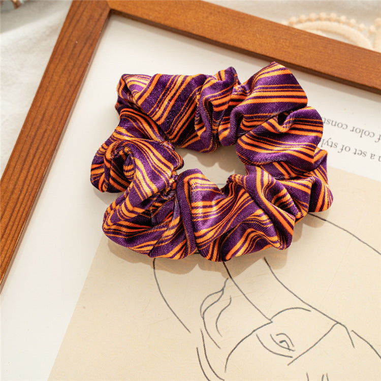 Wholesale 12pcs Halloween Series Flannel Large Intestine Hair Bands Hair Scrunchies ACC-HS-SanTai017