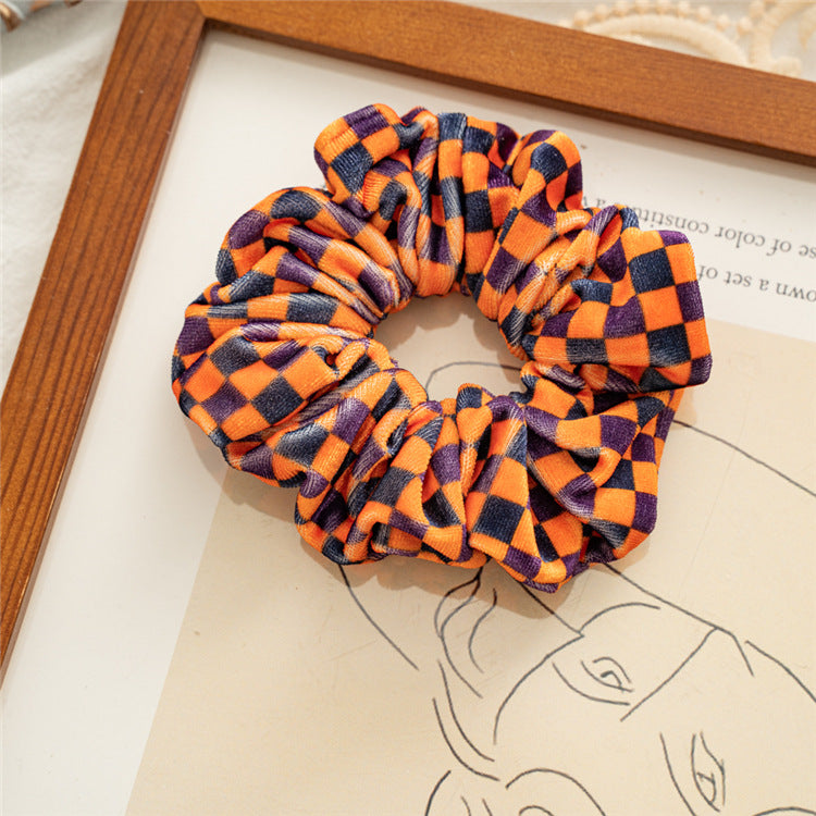 Wholesale 12pcs Halloween Series Flannel Large Intestine Hair Bands Hair Scrunchies ACC-HS-SanTai017