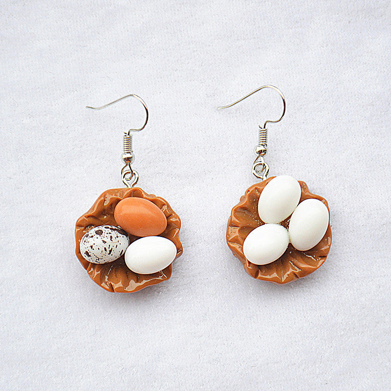 Wholesale Children's Fun Creative Chicken Eggs Three-dimensional Cute Earrings ACC-ES-XN033