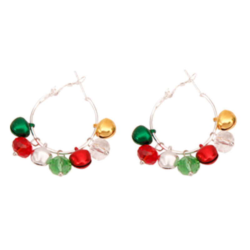 Wholesale Christmas Alloy Oil Drop Christmas Tree Snowflake Earrings ACC-ES-Bingl005
