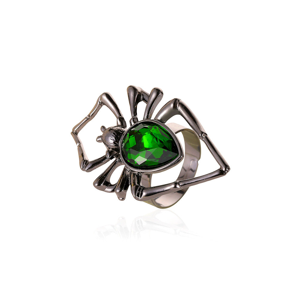 Wholesale   Design Jewelry Set - Retro Green Alloy Necklace Earrings Ring Party Jewelry Accessory