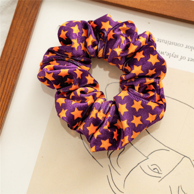 Wholesale 12pcs Halloween Series Flannel Large Intestine Hair Bands Hair Scrunchies ACC-HS-SanTai017
