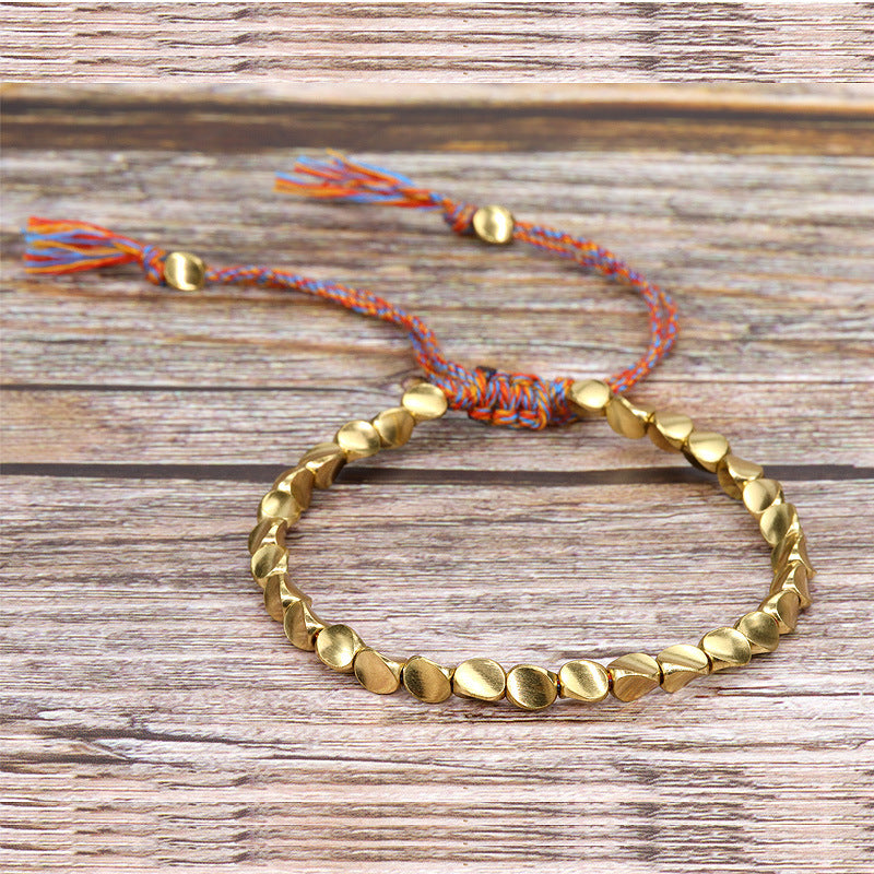 Wholesale Vintage Floral Print Charm Bracelet