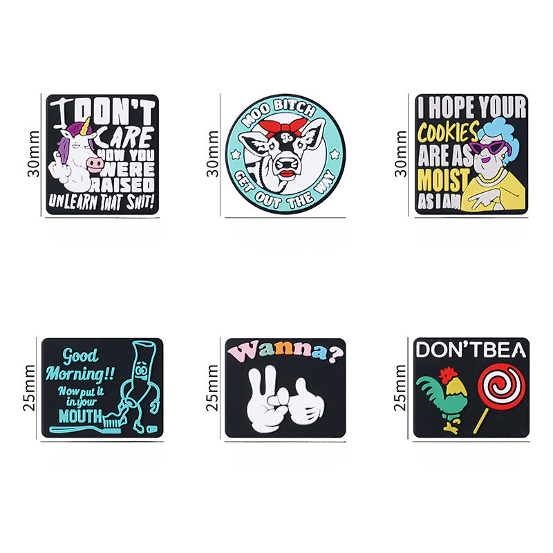 Wholesale 20pcs Cartoon Unicorn Silicone Focal Beads ACC-BDS-RongFa031