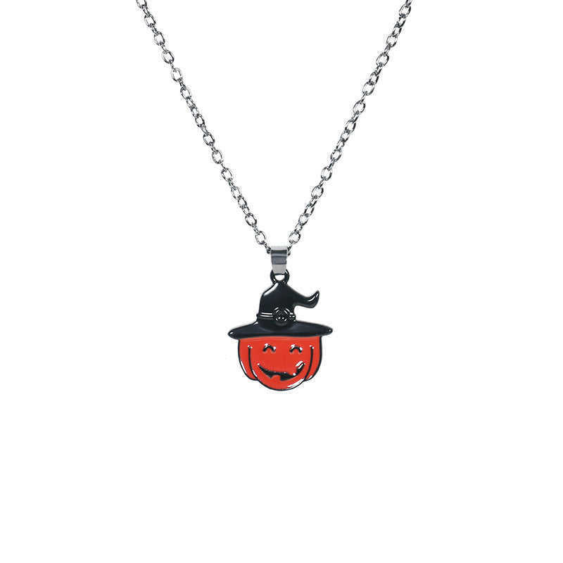 Wholesale  Necklace Ghost Skull Bat Pumpkin Pendant,  Dark Style,  Alloy Electroplating,  Jewelry Accessory
