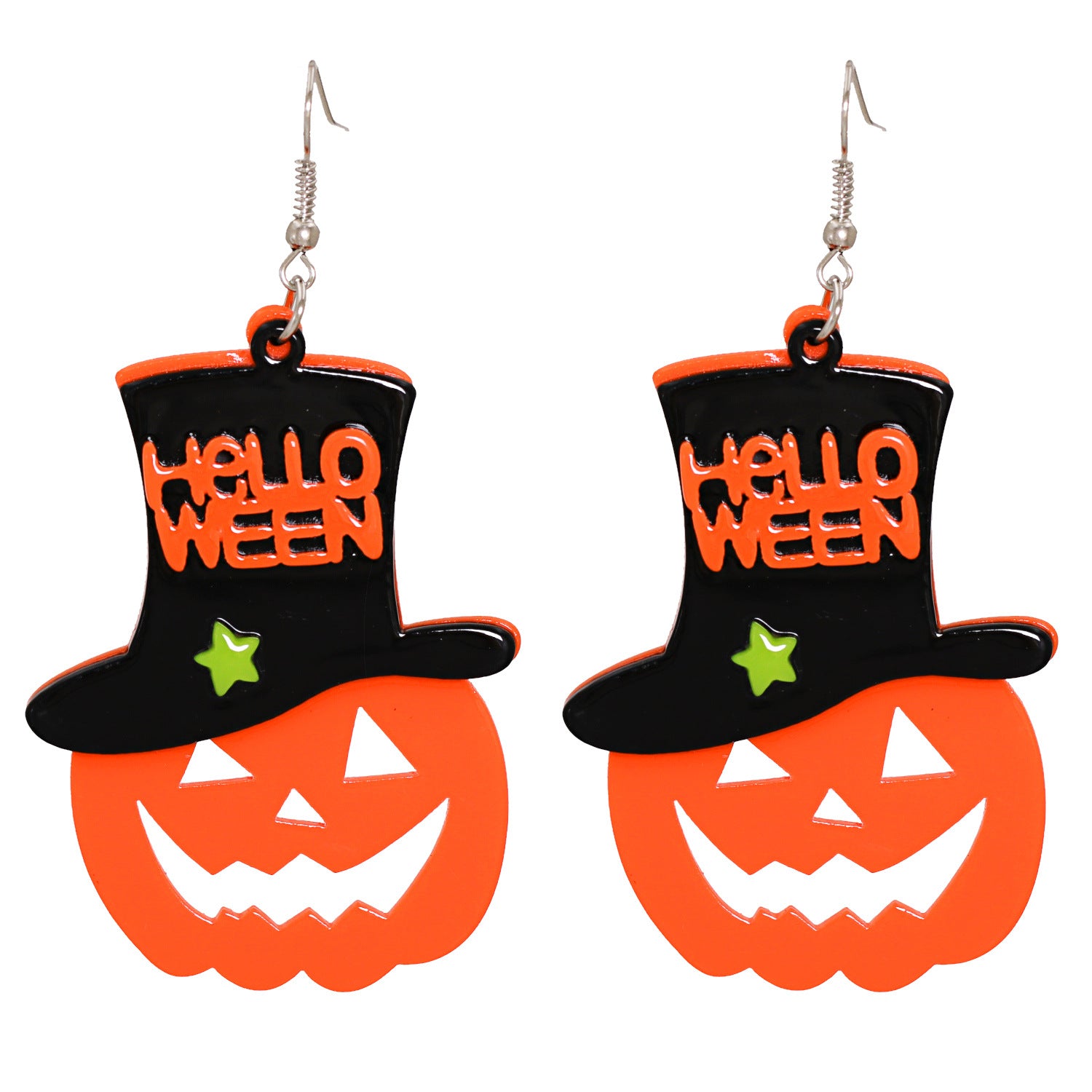 Wholesale Halloween Funny Pumpkin Resin Earrings ACC-ES-JuJia007