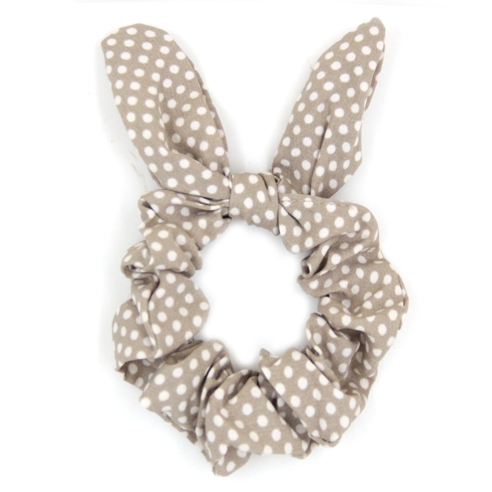 Wholesale Small wave dot knot rabbit ears hair ring Korean women' s head rope hair band