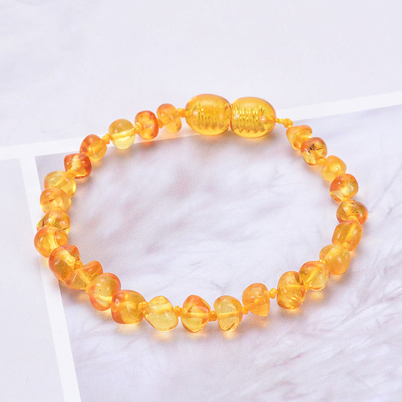 Wholesale Natural Amber Baby Bracelet ACC-BT-Duoy004