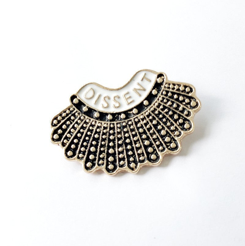 Wholesale Ruth Bader Ginsburg Enamel Brooch Pin,  Fashion Accessory for Everyday Wear,  Gift for Supporters