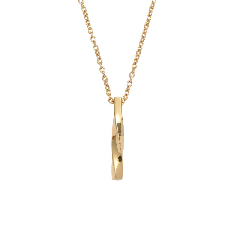 Wholesale  Twisted Long  Titanium Steel  Necklace