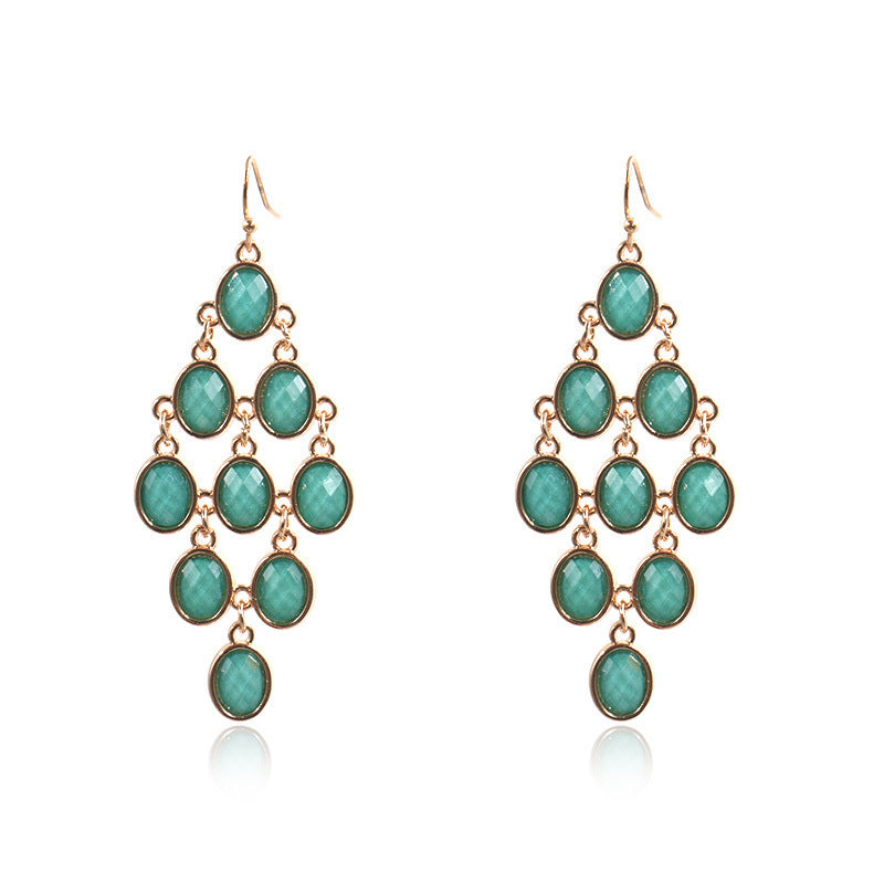 Wholesale Fashion Palace Style Retro Gold Tassel Alloy Earrings Vintage Earrings ACC-ES-HanH017