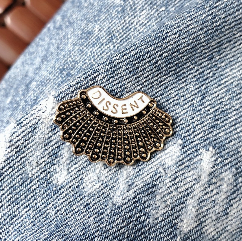 Wholesale Ruth Bader Ginsburg Enamel Brooch Pin,  Fashion Accessory for Everyday Wear,  Gift for Supporters
