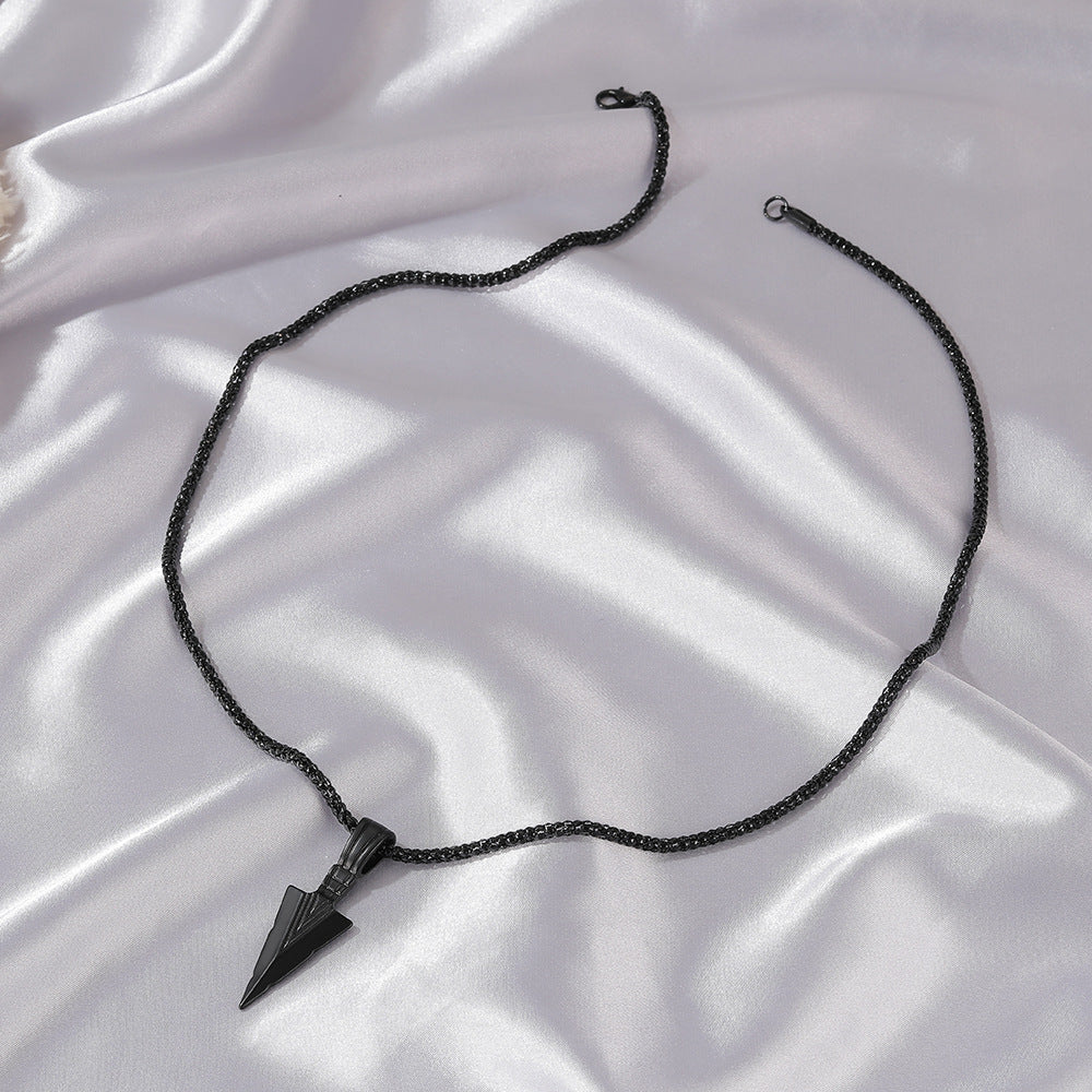 Wholesale Triangle Spear Head Necklace Arrow Pendant Sweater Chain ACC-NE-MY002