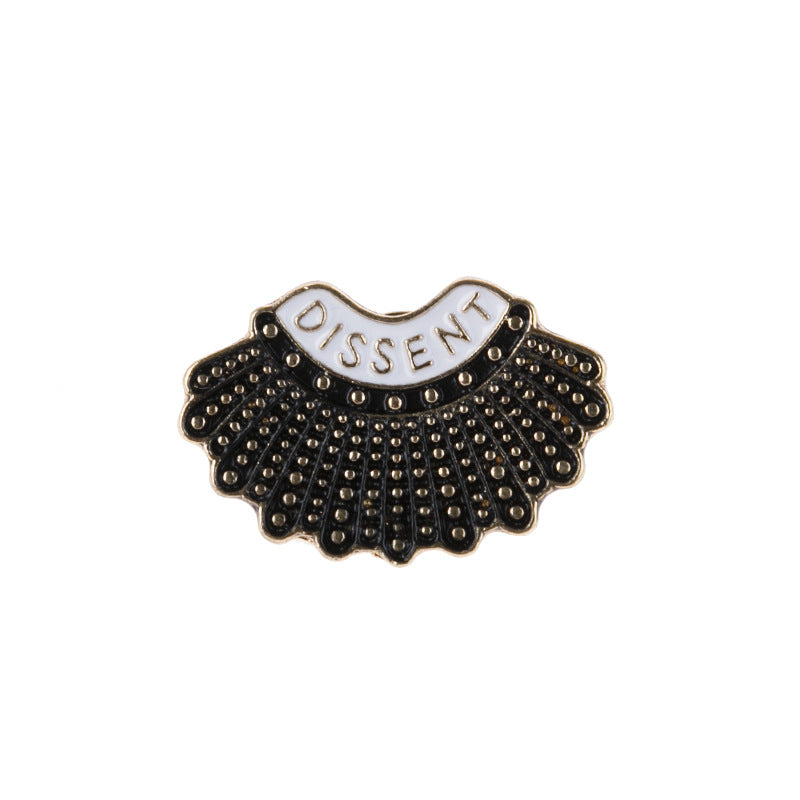 Wholesale Ruth Bader Ginsburg Enamel Brooch Pin,  Fashion Accessory for Everyday Wear,  Gift for Supporters
