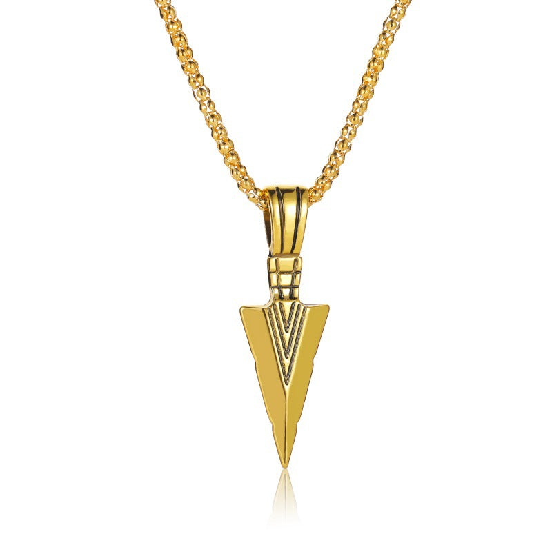 Wholesale Triangle Spear Head Necklace Arrow Pendant Sweater Chain ACC-NE-MY002
