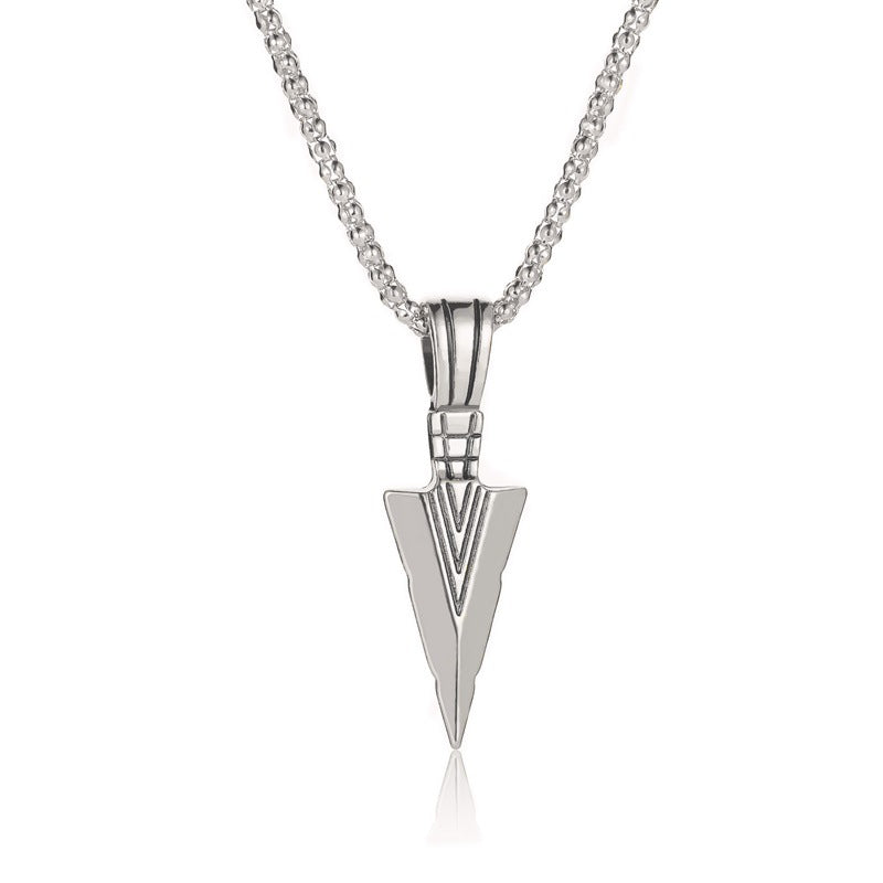 Wholesale Triangle Spear Head Necklace Arrow Pendant Sweater Chain ACC-NE-MY002