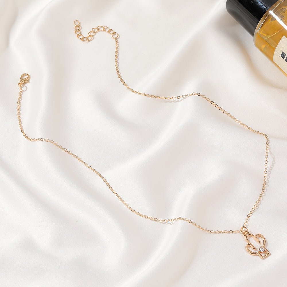 Wholesale Cactus Necklace Creative Plant Pendant Clavicle Chain Choker Necklace ACC-NE-meih002