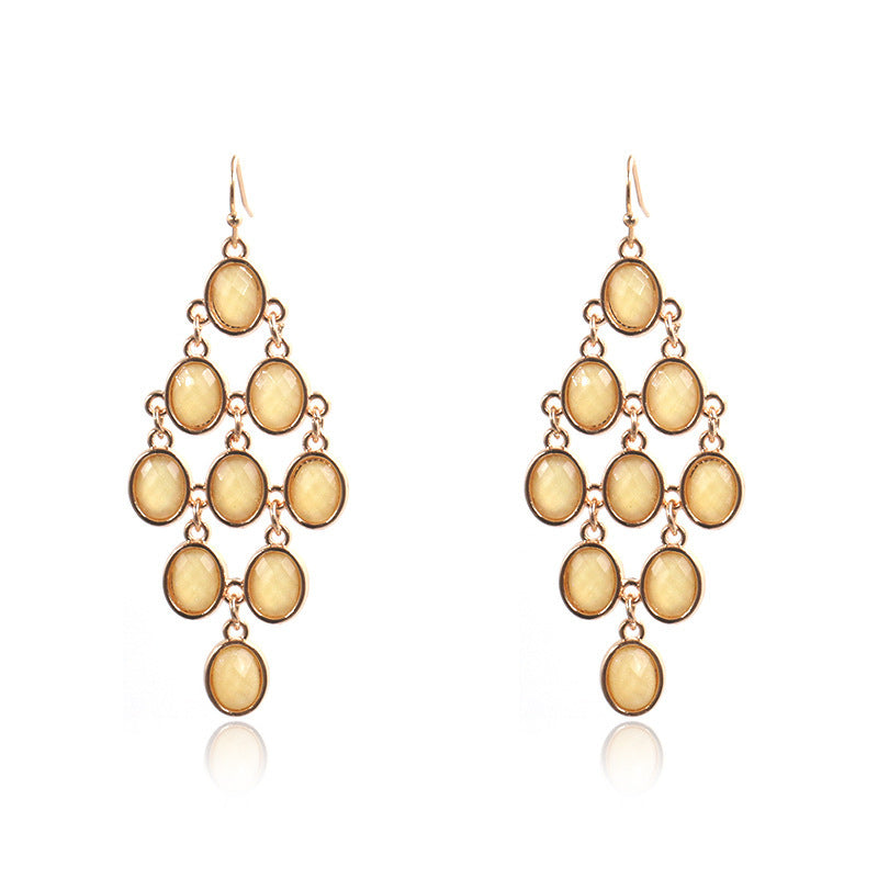 Wholesale Fashion Palace Style Retro Gold Tassel Alloy Earrings Vintage Earrings ACC-ES-HanH017