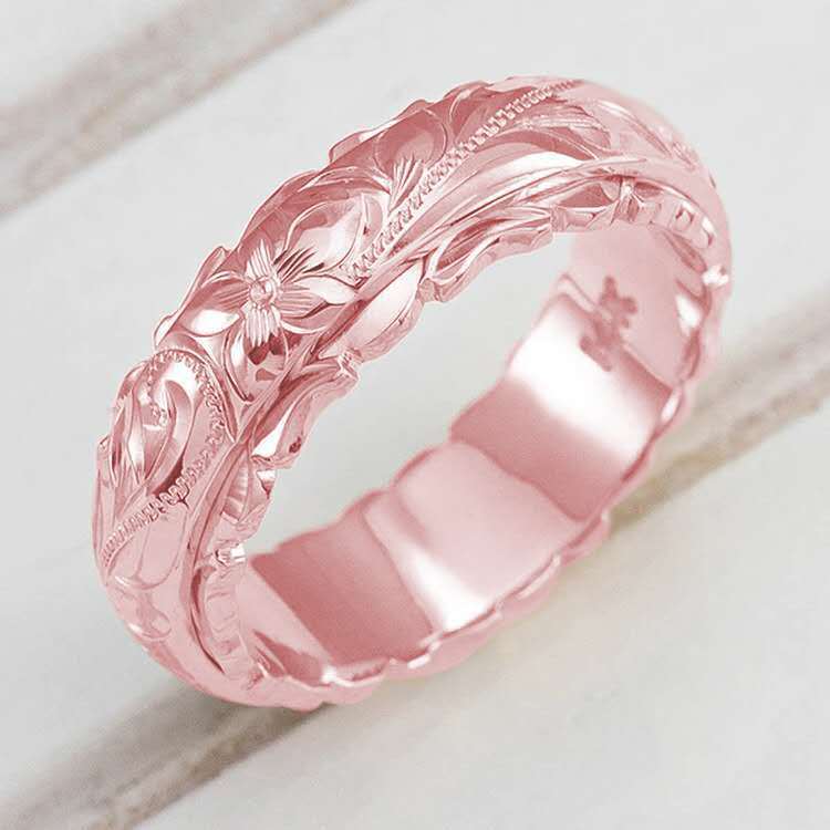 Wholesale Carved Flower Ring for Women Gold Alloy Jewelry Accessory Wedding Anniversary Gift Boutique Resale