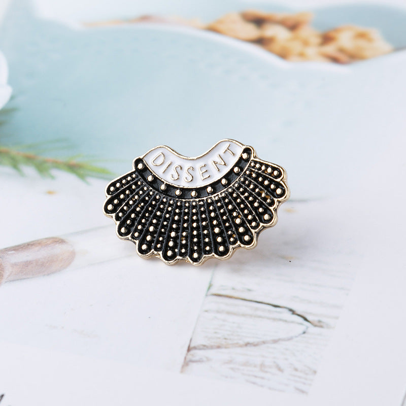 Wholesale Ruth Bader Ginsburg Enamel Brooch Pin,  Fashion Accessory for Everyday Wear,  Gift for Supporters