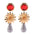 Wholesale Alloy Flower Water Drop Full Diamond Earrings