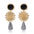 Wholesale Alloy Flower Water Drop Full Diamond Earrings