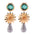Wholesale Alloy Flower Water Drop Full Diamond Earrings