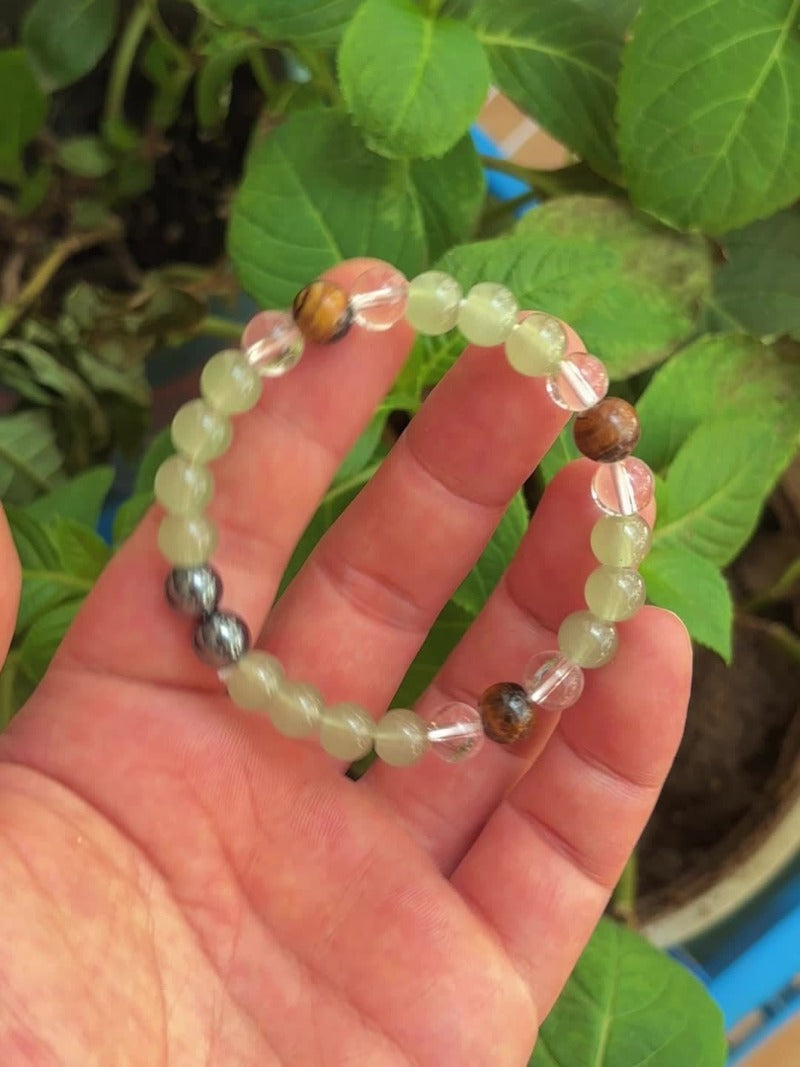 Wholesale Tiger Eye Hematite Green Aventurine White Crystal Bracelet ACC-BT-XiaoDu004