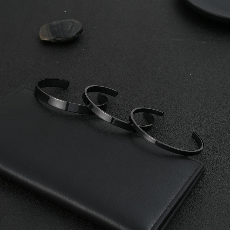 Wholesale smooth opening stainless steel bracelet