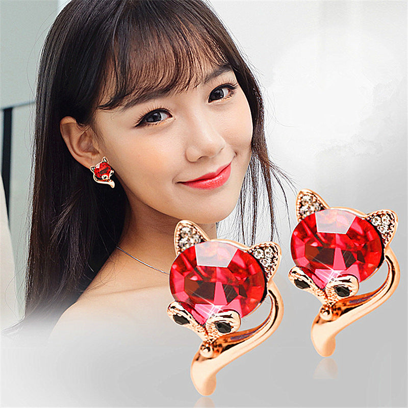 Wholesale Cute Fire Fox Earrings