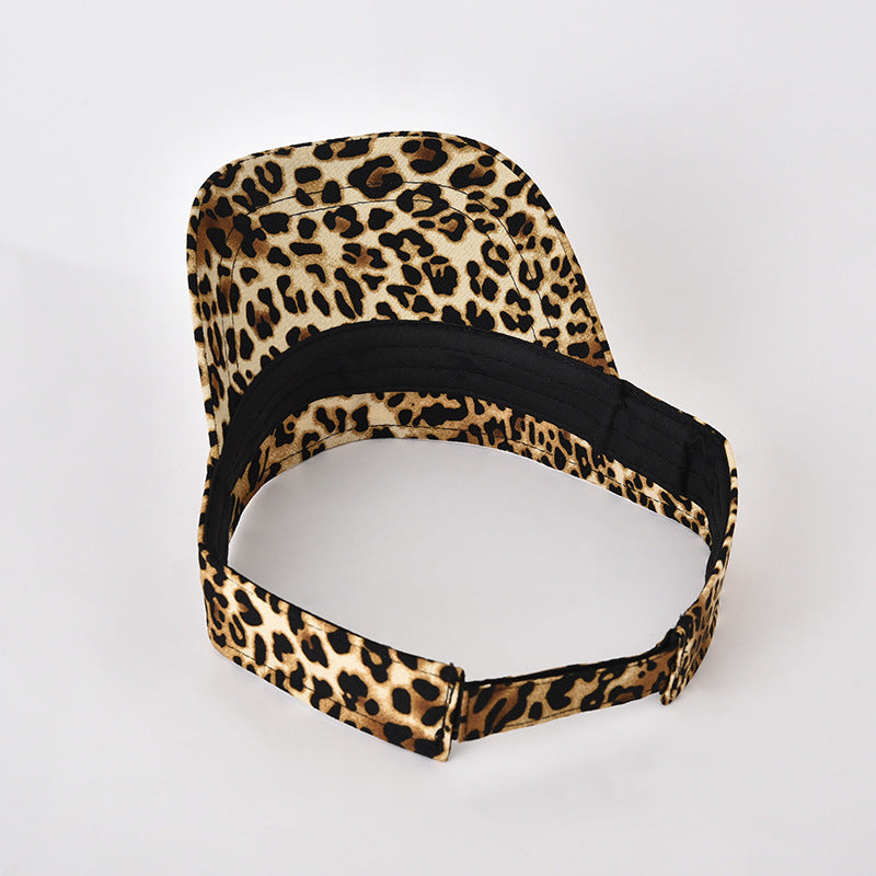 Wholesale Fashion Leopard Print Hollow Hat Sun Hat ACC-HT-ZhuoPeng001
