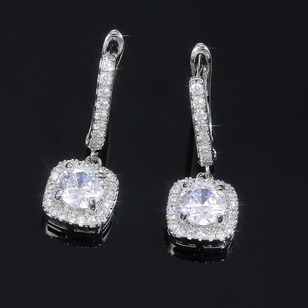 Wholesale Women's Micropaved Zirconia Versatile Earrings ACC-ES-Caos034