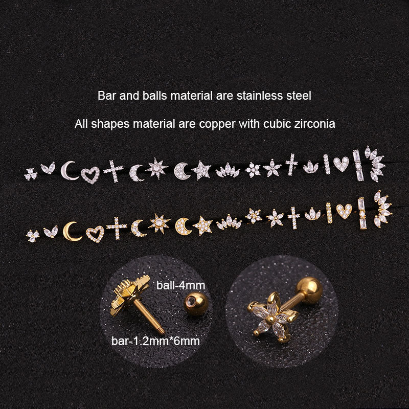 Wholesale Micro-Inlaid Zirconia Ear Bone Studs Earrings ACC-ES-HengSen001