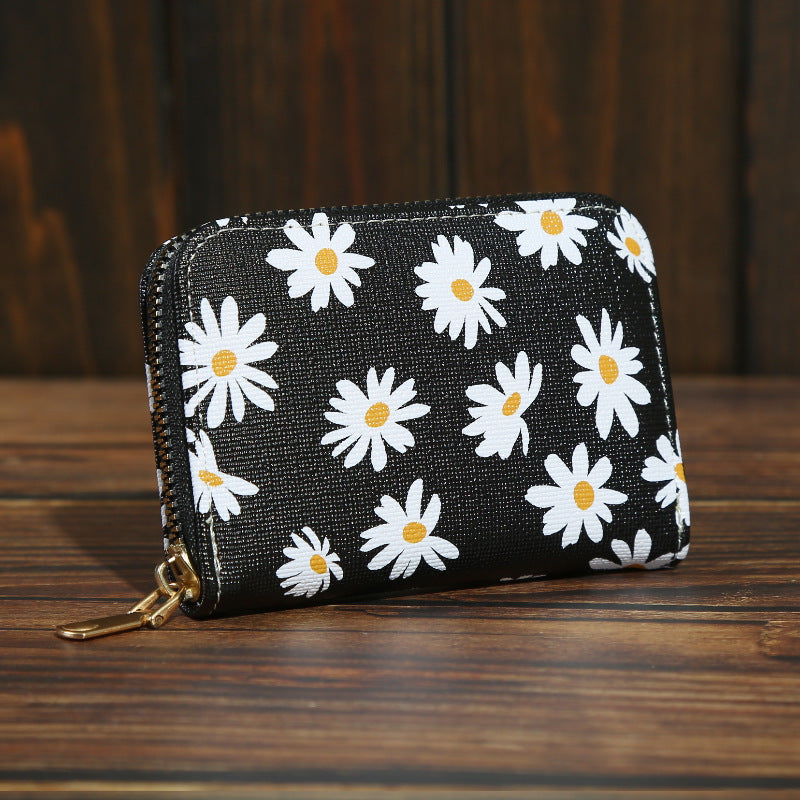 Wholesale Trendy Floral Yellow Women S Accordion Card Holder Large Capacity PU Card Case Fashion Accessory For Gift And Resale